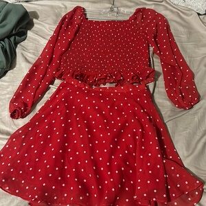 Girls size 8, Art class skirt and top combo